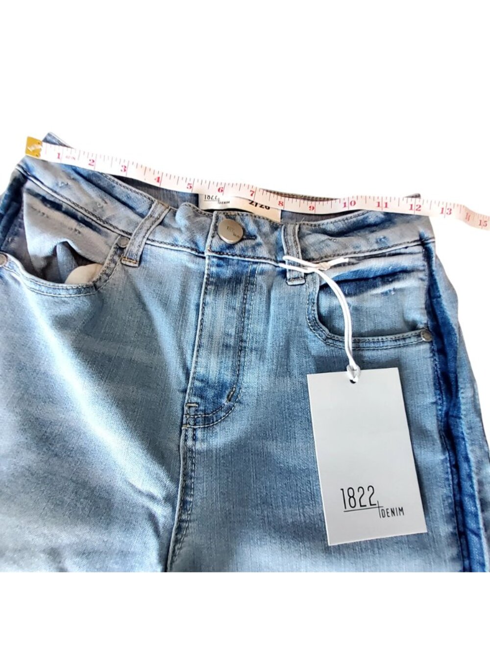 1822 Denim Womens Light Wash Skinny Jeans Size 2/26 With Stretch Cotton Blend - Picture 2 of 12